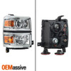 Fit 2014-2015 Chevy Silverado 1500 Pickup Projector Headlights Lamp Left+Right