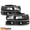 For 99-02 Silverado 00-06 Suburban 1500/2500 Tahoe Black Headlight+Red Tail Lamp