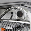 Fits 05-07 Magnum Chrome Clear Healdights + Halo Projector Fog Lights w/Bulbs