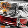 Fits 2002-2005 A4/S4 4Dr Black Bezel Projector Headlight+ Black LED Tail Lights