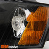 Fits 2002-2005 A4/S4 4Dr Black Bezel Projector Headlight+ Black LED Tail Lights
