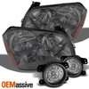 Fits 05-07 Magnum Smoke Smoked Healdights Replacement + LED Fog Lights w/Bulbs