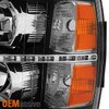 Fit 07-13 Silverado 1500 07-14 2500HD 3500HD Black LED Headlights+LED Tail Light