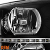 Fit 07-13 Silverado 1500 2500HD 3500HD Black LED Headlights+Smoked Fog Lights