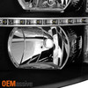 Fit 07-13 Silverado 1500 2500HD 3500HD Black LED Headlights+Smoked Fog Lights