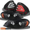 Fits 06-13 Impala Black Bezel Headlights Replacement + Black LED Tail Lights