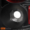 Fits 2006 Ram Pickup Crystal Pattern Black Headlights Pair+Tail Light Lamps