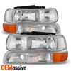 For 99-02 Silverado 1500/1500HD/2500/2500HD/3500 Headlight+Bumper+Red Tail Light