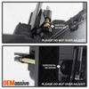 Fits 02-05 Ram 1500/2500/3500 Pickup Amber Black Headlights Lamps Replacement