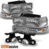 Fits 99-06 Silverado Suburban Headlights+LED Bumper Signal+Projector Fog Lights
