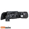 Fits Black 99-06 Silverado Suburban Headlights +LED Bumper Signal+Smk Fog Lights