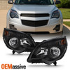 Fit Black 2010-15 Chevy Equinox LS / LT Headlights Halogen Model Replacement