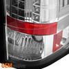 Fits 07-13 Silverado Chrome Headlights Replacement + Clear LED Tail Lights Lamps