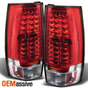 Fit Chrome 2007-2014 Suburban Tahoe Headlights Lamps+Red LED Tail Replacement