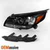 Fit 2013 2014 2015 Chevy Malibu LT LTZ Black Projector Headlights Replacement