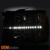 Fit 2007-2013 Chevy Silverado 1500 2007-2014 2500HD 3500HD Black LED Headlights