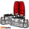 Fit 94-98 C/K Suburban Blazer Tahoe Clear Headlight+Corner+Bumper+Tail Light