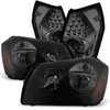 Fit 2005-2007 Dodge Magnum Black Smoked Headlights + LED Tail Lights Brake Lamps