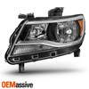 For 2015-2022 Chevy Colorado Halogen Type Black Headlight Driver Left Headlamp
