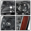 Fits 2007-2014 Suburban Tahoe Avalanche Smoke Headlights+Smoked Bumper Fog Lamps