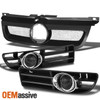 Fits 99-05 Jetta Smoke Fog Lights W/Switch + Front Hood Black Mesh Grille Grill