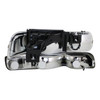 For 2000-2006 Suburban Tahoe Smoke Headlight +Bumper +Dark Red Smoked Tail Light