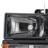 Fit 94-98 C/K Tahoe Suburban Smoked Headlights+Bumper+Red Smoked Tail Lights