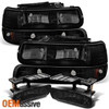 Fit 99-02 Silverado 1500 2500HD 3500 Black Smoked Headlights + Smoked Fog Lights