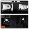 Fits Black 94-98 C10 C/K Suburban Tahoe Silverado Headlights +LED Bumper+Corner