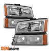 For 03-06 Silverado 1500/1500HD/2500/2500HD/3500 Headlights + LED Red Tail Lamp