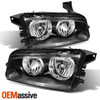 Fits 05-08 Charger Black Headlights Replacement + Black LED Tail Lights Pair