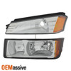 Fit 2002-2006 Chevy Avalanche Body Cladding Model Headlights + Bumper Lights Set