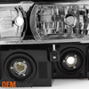 Fit 2002-2006 Chevy Avalanche Body Cladding Model Headlights + Bumper Lights Set