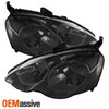 Fits Smoked 02-04 RSX Integra DC5 K20 Sport Coupe Crystal Headlights Lamps Pair