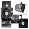 Fit 07-14 Chevy Tahoe Suburban 1500/2500Black Headlights+Red Tail Lights Lamps