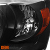 Fit 2006-2008 Dodge Ram 1500 06-09 2500 3500 Black Headlights Lights Left+Right
