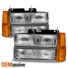 Fit 1994-1999 C/K 1500 2500 3500 Suburban 95-00 Tahoe Headlights Corner Bumper