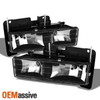 Fits Black 88-99 Chevy GMC C10 C/K Pickup Silverado Sierra Headlights Lamps