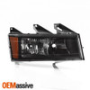 Fit Black 2004-2012 Chevy Colorado GMC Canyon Pickup Headlights Replacement