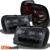 Fits 02-09 Trailblazer Smoked Smoke Headlights Replacement + Smoke Tail Lights