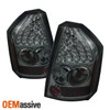 Fits 08-10 Chrysler 300C Smoked Smoke Headlights Pair +Smoke LED Tail Light Lamp