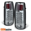 For 1994-1998 C/K 1500/2500/3500 Tahoe Suburban Chrome Headlights+ LED Tail Lamp