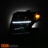 Fit [Halogen] 2015-2020 Chevy Suburban Tahoe LED Black Headlights Replacement
