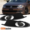 Fit Smoked 2011-2014 VW Jetta Bumper Fog Lights lamps W/Switch+Bulbs L+Rs