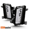Fits 2017 18 2019 Cadillac XT5 Chrome Full LED DRL Tube Fog Lights Complete Set