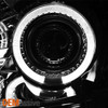 Fits Smoked 99-04 Grand Cherokee Halo Projector LED Headlights +Halo Fog Lamps