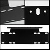 Fits 2 In 1 Black Front Bumper Fog Light License Plate Mount Off Road 4X4 Truck