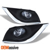 For 2015-2018 Versa Sedan Clear [OE Style] Bumper Fog Lights w/ Switch Bracket