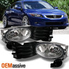 Fits 08-10 Accord 2 Doors Coupe Bumper Driving Clear Fog Lights w/Switch + Bulbs