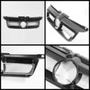 Fits 99-05 Jetta Clear Halo Projector Fog Lights+Front Hood Black Grille Grill